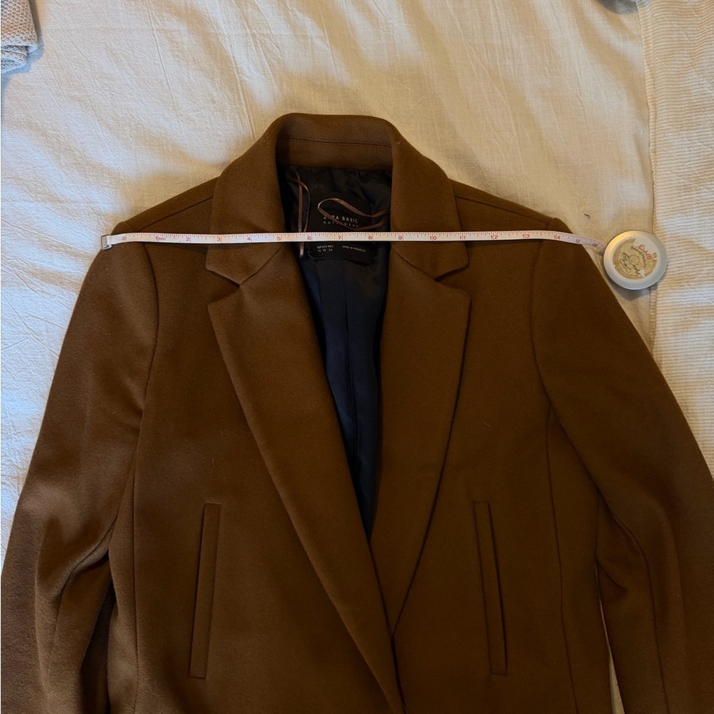 Zara Basic Camel Wool coat XS - Picture 6 of 10